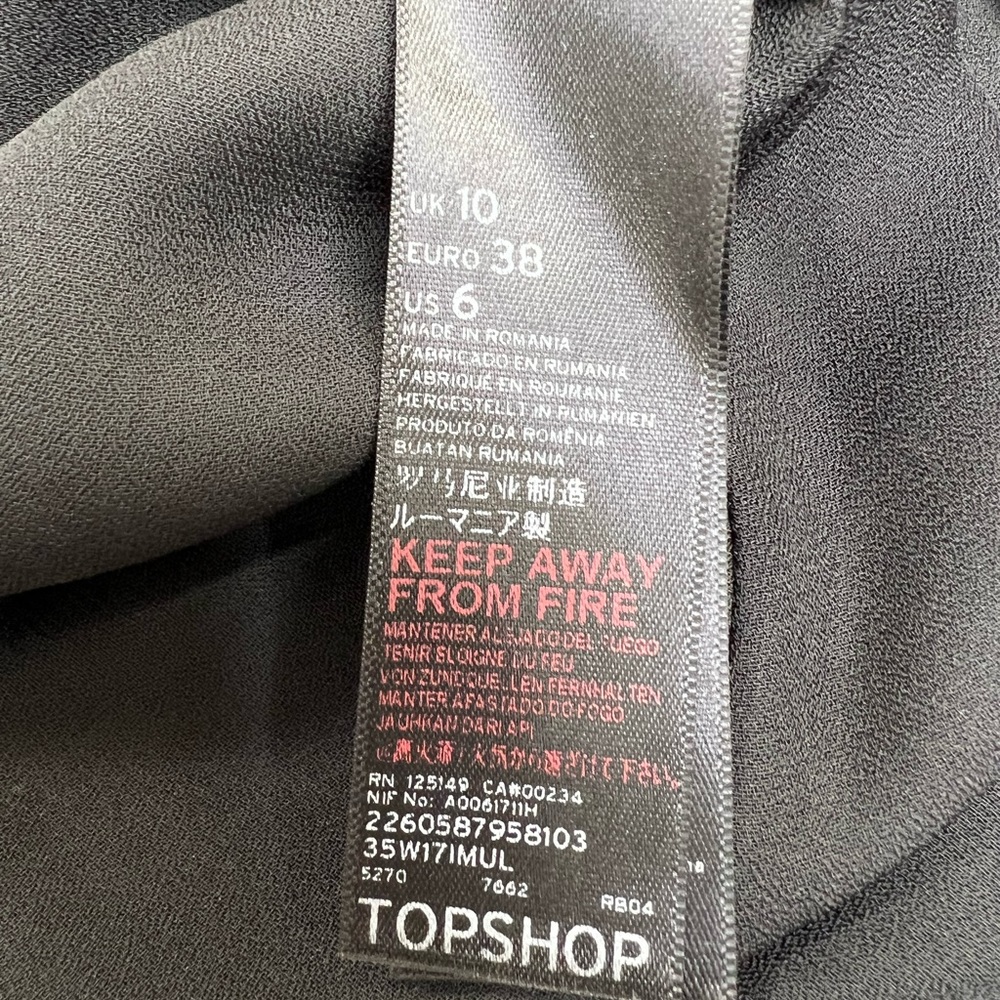 TopShop Metallic Snakeskin Print Belted Dress Size 6 - Picture 7 of 10
